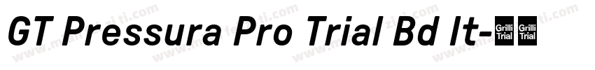GT Pressura Pro Trial Bd It字体转换